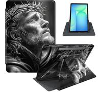 for Samsung Galaxy Tab S10 Lite / S10 FE / S9 FE 5G / S9 10.9'' / 11'' Case, PU Leather Stand Cover with Auto Sleep/Wake, Shockproof TPU Back for Full Protection, Jesus Christ