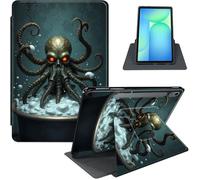 for Samsung Galaxy Tab S10 Lite / S10 FE / S9 FE 5G / S9 10.9'' / 11'' Case, PU Leather Stand Cover with Auto Sleep/Wake, Shockproof TPU Back for Full Protection, Kraken