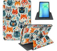 for Samsung Galaxy Tab S10 Lite / S10 FE / S9 FE 5G / S9 10.9'' / 11'' Case, PU Leather Stand Cover with Auto Sleep/Wake, Shockproof TPU Back for Full Protection, Cute Fox Pattern