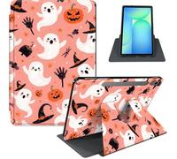 for Samsung Galaxy Tab S10 Lite / S10 FE / S9 FE 5G / S9 10.9'' / 11'' Case, PU Leather Stand Cover with Auto Sleep/Wake, Shockproof TPU Back for Full Protection, Ghost Pattern