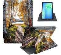 for Samsung Galaxy Tab S10 Lite / S10 FE / S9 FE 5G / S9 10.9'' / 11'' Case, PU Leather Stand Cover with Auto Sleep/Wake, Shockproof TPU Back for Full Protection, Forest Path