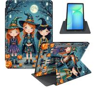 for Samsung Galaxy Tab S10 Lite / S10 FE / S9 FE 5G / S9 10.9'' / 11'' Case, PU Leather Stand Cover with Auto Sleep/Wake, Shockproof TPU Back for Full Protection, Witches Trio