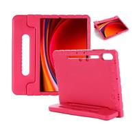 for Samsung Galaxy Tab S10 Plus 12.4 2024/S9 Plus 12.4" SM-X810 2023/S9 FE+ Kids Case, Light Weight EVA Full Protection Shockproof Cover Handle Stand Tablet Case Cover (Rose Red)