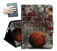 for Samsung Galaxy Tab S10 Ultra Case (2024),Galaxy Tab S9/S8 Ultra Case (2023/2022),with Hand Straps and Auto Wake/Sleep PU Leather Slim Multiple Angles Stand Smart Cover,Basketball