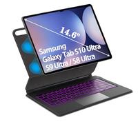 for Samsung Galaxy Tab S10 Ultra Floating Keyboard Case 14.6'' Tablet S9 Ultra Magic-Style Cantilever Magnetic Stand, 3-Level 7 Color Backlit, Built-in trackpad, Book Cover with Keyboard for S8 Ultra