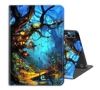 for Samsung Galaxy Tab S10 Ultra / S9 Ultra Tablet Case 14.6'' PU Leather Folio Multi-Angle Stand Cover w/Auto Wake/Sleep,Streaming & Typing for Samsung Tab Case Enchanted Forest