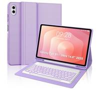 for Samsung Galaxy Tab S11 Ultra 14.6 Inch 2025 Backlit Keyboard Case, Galaxy Tablet S11 Ultra Case Keypad with S Pen Holder, 7-Color Backlight Keyboard for Samsung Tab 14.6'' SM-X930/X936B, Purple