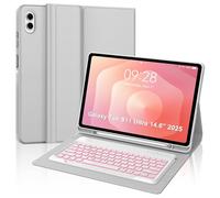 for Samsung Galaxy Tab S11 Ultra 14.6 Inch 2025 Backlit Keyboard Case, Galaxy Tablet S11 Ultra Case Keypad with S Pen Holder, 7-Color Backlight Keyboard for Samsung Tab 14.6'' SM-X930/X936B, Grey