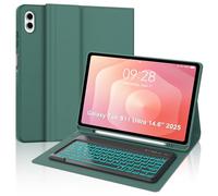 for Samsung Galaxy Tab S11 Ultra 14.6 Inch 2025 Backlit Keyboard Case, Galaxy Tablet S11 Ultra Case Keypad with S Pen Holder, 7-Color Backlight Keyboard for Samsung Tab 14.6'' SM-X930/X936B, Green
