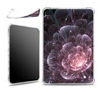 for Samsung Galaxy Tab S6 Lite 10.4" 2024/2022/ 2020 Case, Slim Silicone Lightweight Clear Military-Grade Corners Shockproof Case Soft TPU Cover, Pink Art Peony Flowers