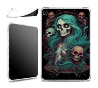 for Samsung Galaxy Tab S6 Lite 10.4" 2024/2022/ 2020 Case, Slim Silicone Lightweight Clear Military-Grade Corners Shockproof Case Soft TPU Cover, Sugar Skull Dead Girl