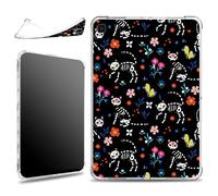 for Samsung Galaxy Tab S6 Lite 10.4" 2024/2022/ 2020 Case, Slim Silicone Lightweight Clear Military-Grade Corners Shockproof Case Soft TPU Cover, Cat Sugar Skull