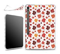 for Samsung Galaxy Tab S9 FE 5G 10.9" 2023 SM-X510 X516 X518 with S Pen Holder Case, Slim Soft Silicone Lightweight Clear Military-Grade Corners Shockproof Case, Autumn Maples