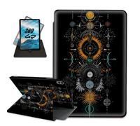 for Samsung Galaxy Tab S9 FE+ / S9 FE Plus 12.4" Tablet Case with Pencil Holder Folio Multi-Angle Rotating Stand Auto Sleep/Wake Rugged Cover,Blue Psychedelic Forest