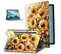 for Samsung Galaxy Tab S9 Ultra 14.6" Tablet 2023 Case-PU Leather Folio Cover with Auto Sleep/Wake,Stand-Style Shockproof Protective Case for Galaxy Tab S9 Ultra,Sunflowers in Oil Painting