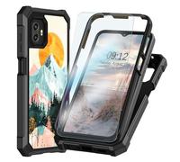 for Samsung Galaxy XCover6 Pro Case with Tempered Glass Screen Protector, Heavy Duty Shockproof Dual Layer Structure Protective Cover Silicone TPU Case for XCover6 Pro, Mountains Beautiful