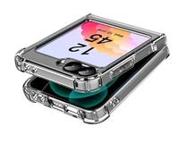 For Samsung Galaxy Z Flip 6 7 Airbag Transparent Case For Z Flip 6 7 5 4 3 Acrylic PC Back Soft TPU Bumper for Galaxy ZFlip6 Cover,C1,for Samsung Z Flip 5