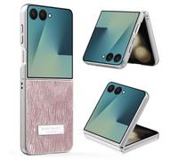 for Samsung Galaxy Z Flip 8 Case, Girls Women Glitter Quicksand Bling Sparkle Clear Transparent TPU Gel Silicone Shockproof Cover Protective Case for Samsung Galaxy Z Flip 8,Pink