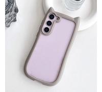 For Samsung S25 Plus Transparent Cute 3D Cat Ear Case For Samsung Galaxy S25 S24 S23 Plus Hard PC Acrylic Clear Shockpoof Cover,gray,For Samsung S25 Plus
