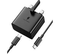 For Samsung Super Fast Charger Plug 25W USB Type C 1M cable Fast Charging Adapter UK S25 Ultra/S25+/S24/S24 Ultra/S24+/S23/S22/S21/S20/A56,A55,A36,A26,A16,A06,M16,M06,F06 Z Fold 6/ Flip