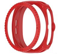 For Samsung Watch8 Classic 47mm For TPU Hollow Armor Case with Scale Ring Cover for Enhanced Device Protection (Black (Red (defined))