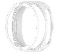For Samsung Watch8 Classic 47mm For TPU Protective Case with Hollow Armor and Scale Ring to Guard Against Scratches and Bumps (Black (White (defined))
