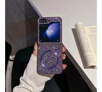 for Samsung Z Flip 5 6 7 Case for Samsung Galaxy Z Flip 3 4 7 Flip5 Zflip 6 Luxury Glitter Hard Pc Antiknock Cover(For Samsung Z Flip 3/Purple)