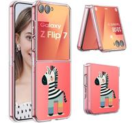 for Samsung Z Flip 7 Case Slim Case Crystal Clear for Samsung Galaxy Z Flip 7 5G Ultra Thin Soft TPU Z Flip 7 Phone Case Anti-Scratch Transparent Shockproof Protective Cover (Zebra)