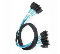 for sata III Cable 6Gbps Nylon for braided Locking Latch Oxygen-Free Copper for sata 3 Cable 0.5m High Speed Dual Channel for sata Data Cable for HDD SSD Drive Hot Swappable for sata III Cable (7P-6S)