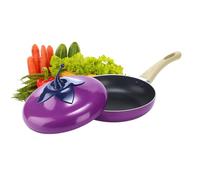 For sauces with lid, cookware for and with non-stick coating, frying pan with lid, for induction kitchen hob and induction hob for frying, cooking, stewing for milk soup and for