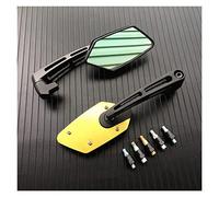 For Scooter E-Bike Black Carbon Blue Motorcycle Rearview Mirror Rotatable HD Vision Side Mirrors M8 M10 Handlebar End Mirror(3)