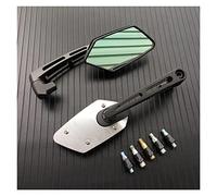 For Scooter E-Bike Black Carbon Blue Motorcycle Rearview Mirror Rotatable HD Vision Side Mirrors M8 M10 Handlebar End Mirror(5)