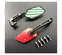 For Scooter E-Bike Black Carbon Blue Motorcycle Rearview Mirror Rotatable HD Vision Side Mirrors M8 M10 Handlebar End Mirror(4)