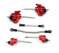 For SCX10 90046 90047 Front And Rear Door Axle 313mm Wheel Base Metal Reverse Transmission Steering Components For Climbing Frame RC Spare Parts