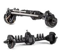 For SCX10 III RC For Rock Crawler For LCG For Chassis Cheater Rigs Complete Assembled AR45 Portal Axle With Brass Weights Option-C RC Front Rear Axles Set
