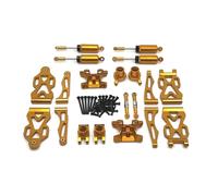 for SCY 1/16 Full Range of C8805 RC Remote Control Car Spare Parts Metal Upgrade Swing Arm Shock Absorber Pull Rod Replacement Part(Gold)