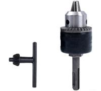 For Sds-plus Drill Chuck Adapter, 13Mm Heavy Duty Keyed Conversion Tool With Square Round Shank For Rotary Hammer, Metal Self Locking Design Compatible With For Bosch(B)