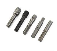 For SDS Plus to Hex Socket Driver Bit Adapter Kit 5PCS for Electric Hammer Drill and Percussion Drill with Two Pits Two Grooves For SDS End Design