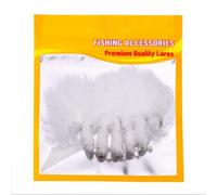 For Sea Fishing Feather Hooks 5 Pack with Weighted Head Plastic Construction for Reliable Performance in Saltwater Conditions (White 1.75)