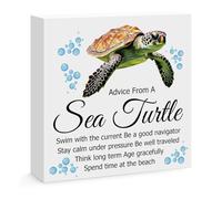 for Sea Turtle Gifts for Women Men Inspirational Sea Turtle Decor Sign for Office Bedroom Living Room Home Shelf Desk Table Decor Sea Turtle Gifts for Turtle Lovers