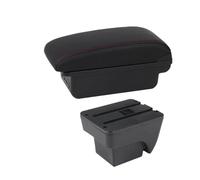 For Seat For Arona For Ibiza Car Armrest Storage Box With Usb Accessories Car Armrest Box(B1 red line 3USB)