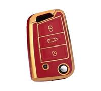 For Seat For Ateca For Leon 3 4 BTN TPU Car Flip Key Cover Case Fob Protector(3 BT Red)