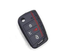 For SEAT For Ateca For Leon For Ibiza 2017 2018 2019 2020 Silicone Key Case Cover Accessories(BLACK)