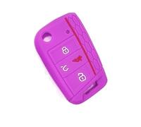 For SEAT For Ateca For Leon For Ibiza 2017 2018 2019 2020 Silicone Key Case Cover Accessories(Purple)