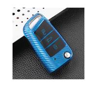For SEAT For Ateca For Leon FR 2 For Ibiza TPU Car Key Case Cover Keychain Accessories(Blue)