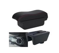 For Seat For Ibiza 6J Car Armrest Box Interior Storage Box(Black red NO USB)