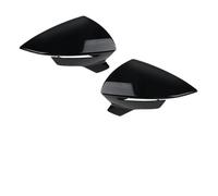 For Seat For Ibiza For Mk5 V 6F KJ1 2017-2023 For Leon For Lion For Mk3 2012-2020 Rear View Mirror Cover Cap Rearview Mirror Cap(2pcs Glossy Black)