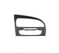For Seat For Leon 2005-2012 Carbon Fiber Car Central Radio Navigation AC CD Control Panel Frame Trim Center Console Control Panel Trim(LHD A)