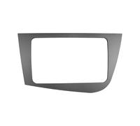 For Seat For Leon 2005-2012 Radio Fascia Double Din Head Unit Stereo Panel Dash Mounting GPS Navigation Installation DVD Trim Face Car Radio Frame Installation Kit(Gray)