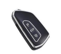For Seat For Leon FR MK4 For Cupra ABS Carbon Car Key Case Cover Shell Fob(Black sliver)